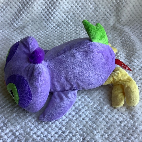 GITZY Plush Purple Green Owl Stuffed Animal Pillow Style Toy - Picture 4 of 16